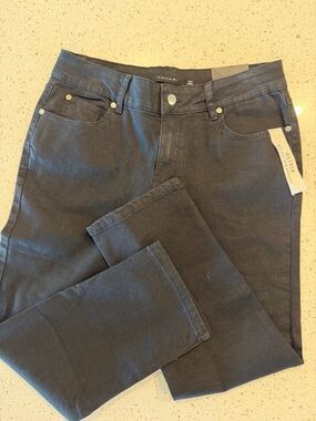 Tahari Womens Black Slim Slim Straight Rayin Denim Mid-Rise Olivia 12/31